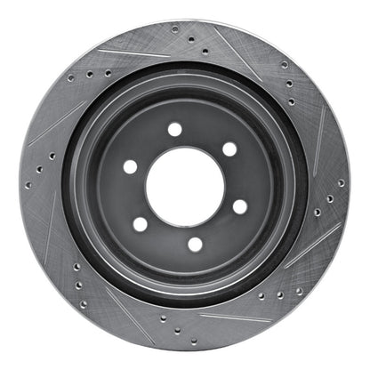 R1 Concepts R1 04-11 Ford F-150 4WD Rear Left Drilled & Slotted Silver Brake Rotor