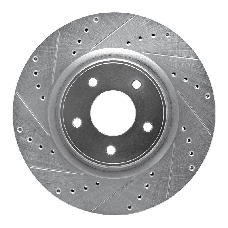 R1 Concepts R1 14-19 Nissan X-Trail (Mexico) Front Left Drilled & Slotted Silver Brake Rotor