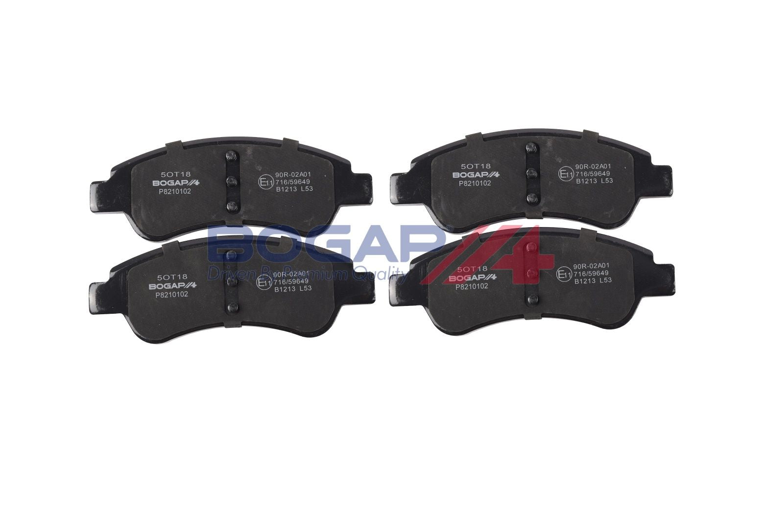 BOGAP P8210102 Brake Pad Set, Disc Brake
