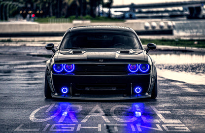 ORACLE Lighting Oracle Dodge Challenger 08-14 LED Waterproof Halo Kit - ColorSHIFT w/o Controller