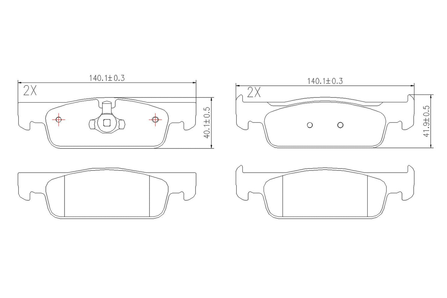 BOGAP R8210129 Brake Pad Set, Disc Brake