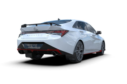 Rally Armor 22-23 Hyundai Elantra N & N Line Black UR Mud Flap w/Light Blue Logo