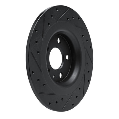 R1 Concepts R1 -25 Volvo XC40 Rear Right Drilled & Slotted Black Brake Rotor