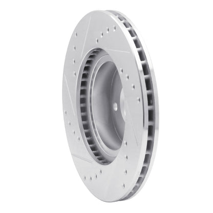 R1 Concepts R1 90-16 Saab 9-2X Front Right Drilled & Slotted Silver Brake Rotor