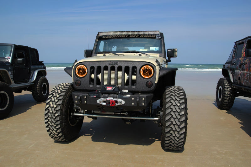 ORACLE Lighting Oracle 07-17 Jeep Wrangler Surface Mount LED Headlight Halo Kit - Amber