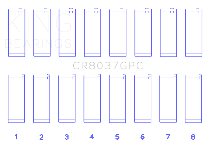 King Engine Bearings King General Motors Duramax LLY/LML/LMM/LGH/L5P/LBZ/LB7 (Size 0.25) Connecting Rod Bearing Set