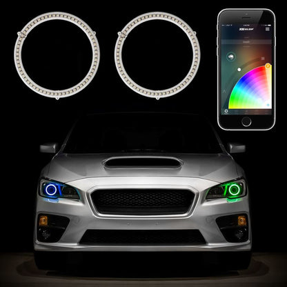 XKGLOW XK Glow 2x70mm - RGB Switchback Halo Million Color XKCHROME Smartphone App Controlled Kit