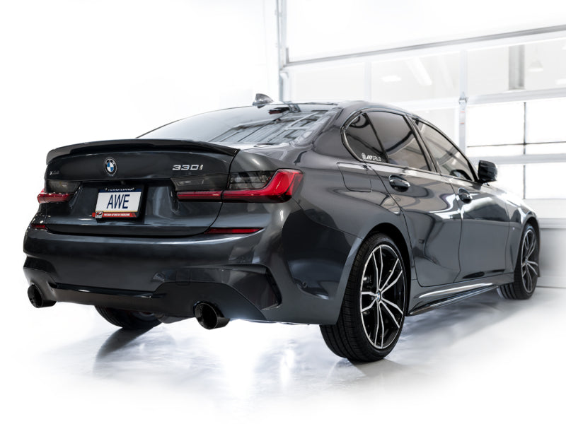 AWE Tuning AWE 19-23 BMW 330i / 21-23 BMW 430i Base G2X Touring (Excl. Conv) Axle-Back Exhaust - Diamond Black