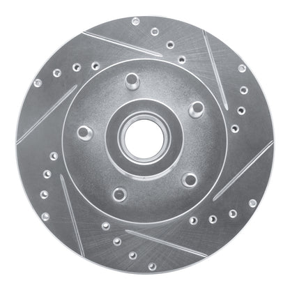R1 Concepts R1 87-90 Dodge DAKOTA RWD Front Right Drilled & Slotted Silver Brake Rotor