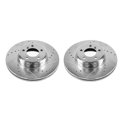 PowerStop Power Stop 03-05 Land Rover Range Rover Front Evolution Drilled & Slotted Rotors - Pair