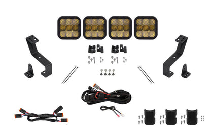 Diode Dynamics SS5 Grille CrossLink Lightbar Kit for 2019-Present Ram - Yellow Pro Combo