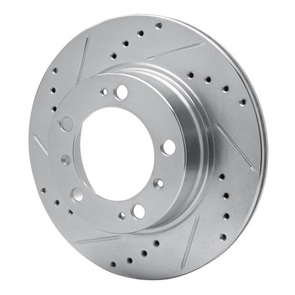 R1 Concepts R1 97-04 Porsche Boxster Rear Left Drilled & Slotted Silver Brake Rotor