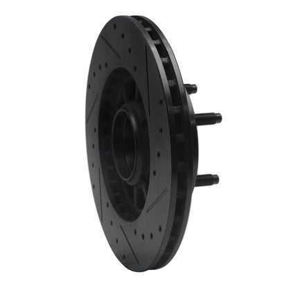 R1 Concepts R1 83-92 Ford Ranger (USA/Canada) Front Left Drilled & Slotted Black Brake Rotor