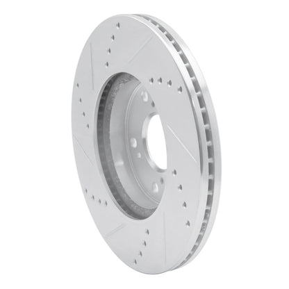 R1 Concepts R1 13-25 Honda Accord Coupe Front Right Drilled & Slotted Silver Brake Rotor