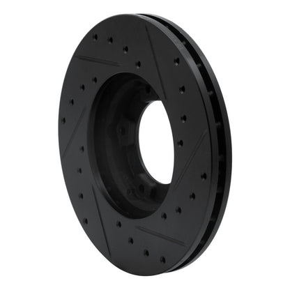 R1 Concepts R1 85-92 Toyota Pickup Front Left Drilled & Slotted Black Brake Rotor