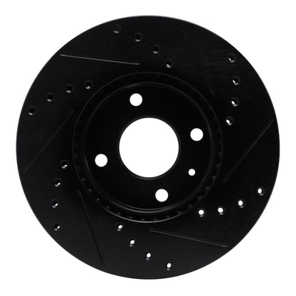 R1 Concepts R1 16-22 Chevrolet SPARK (USA/Canada) Front Left Drilled & Slotted Black Brake Rotor