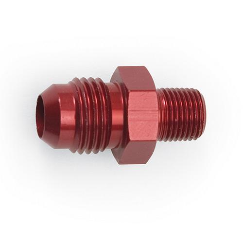 Russell Performance -6 AN MALE X 1/8in NPT MALE 45 DEG (Red)