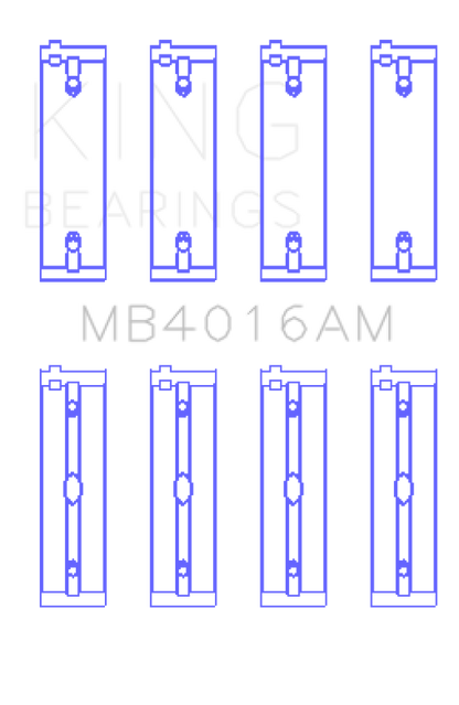 King Engine Bearings Mitsubishi 181CI 3.0L 6G72 V6 (Size +0.50) Main Bearing Set