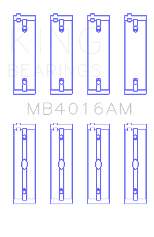 King Engine Bearings Mitsubishi 181CI 3.0L 6G72 V6 (Size +0.75) Main Bearing Set
