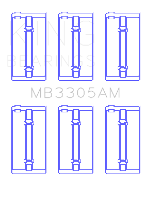 King Engine Bearings Datsun J15/(Size +0.50mm) Main Bearing Set