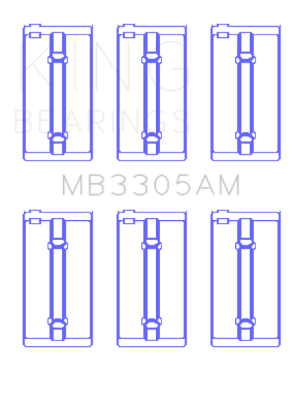 King Engine Bearings Datsun J15/(Size +0.50mm) Main Bearing Set