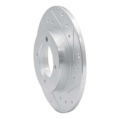 R1 Concepts R1 74-75 Nissan 610 Front Right Drilled & Slotted Silver Brake Rotor