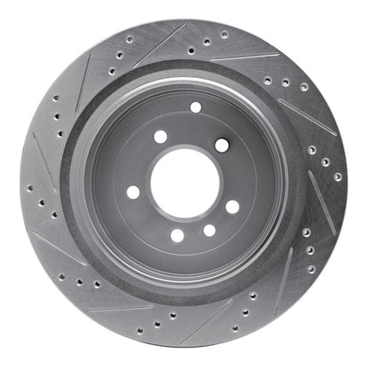 R1 Concepts R1 05-16 Land Rover LR4 Rear Right Drilled & Slotted Silver Brake Rotor