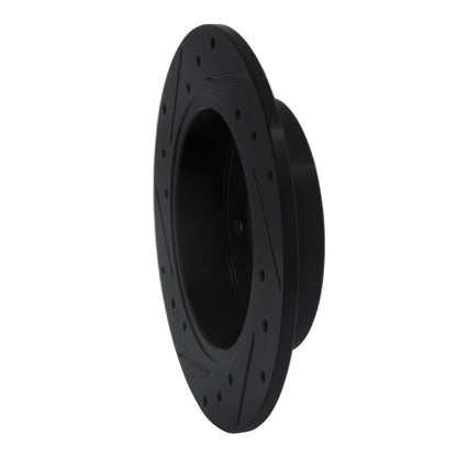 R1 Concepts R1 89-93 Nissan Maxima Rear Right Drilled & Slotted Black Brake Rotor