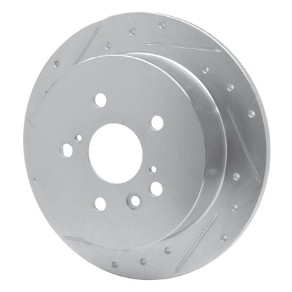 R1 Concepts R1 04-10 Toyota SIENNA Rear Left Drilled & Slotted Silver Brake Rotor