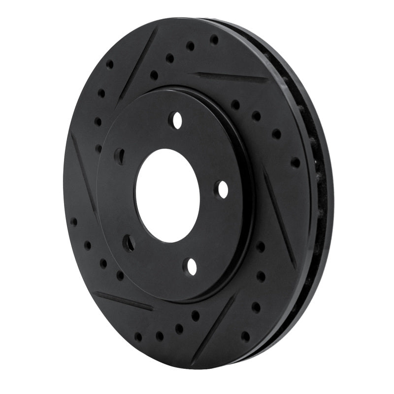 R1 Concepts R1 88-96 Buick Regal Front Left Drilled & Slotted Black Brake Rotor