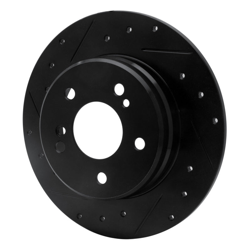 R1 Concepts R1 01-03 Hyundai XG350 Front Left Drilled & Slotted Black Brake Rotor