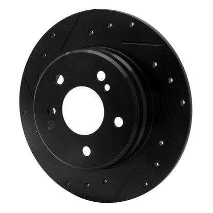 R1 Concepts R1 01-03 Hyundai XG350 Front Left Drilled & Slotted Black Brake Rotor