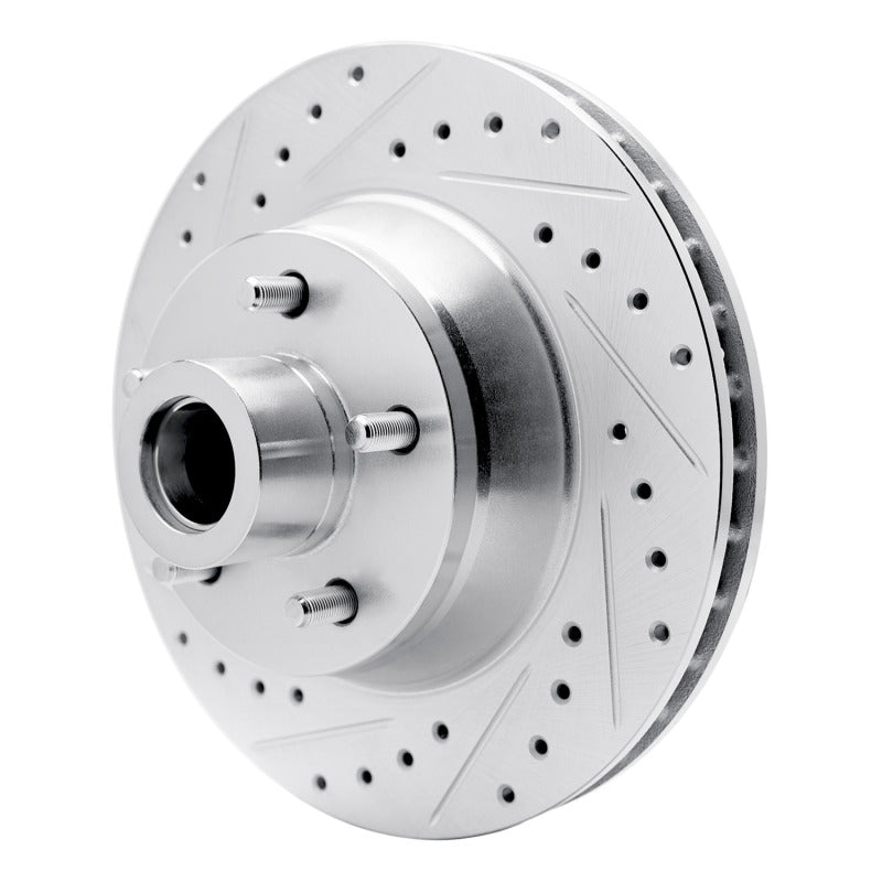 R1 Concepts R1 71-81 Chrysler Town & Country Front Left Drilled & Slotted Silver Brake Rotor