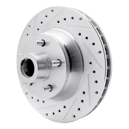 R1 Concepts R1 71-81 Chrysler Town & Country Front Left Drilled & Slotted Silver Brake Rotor