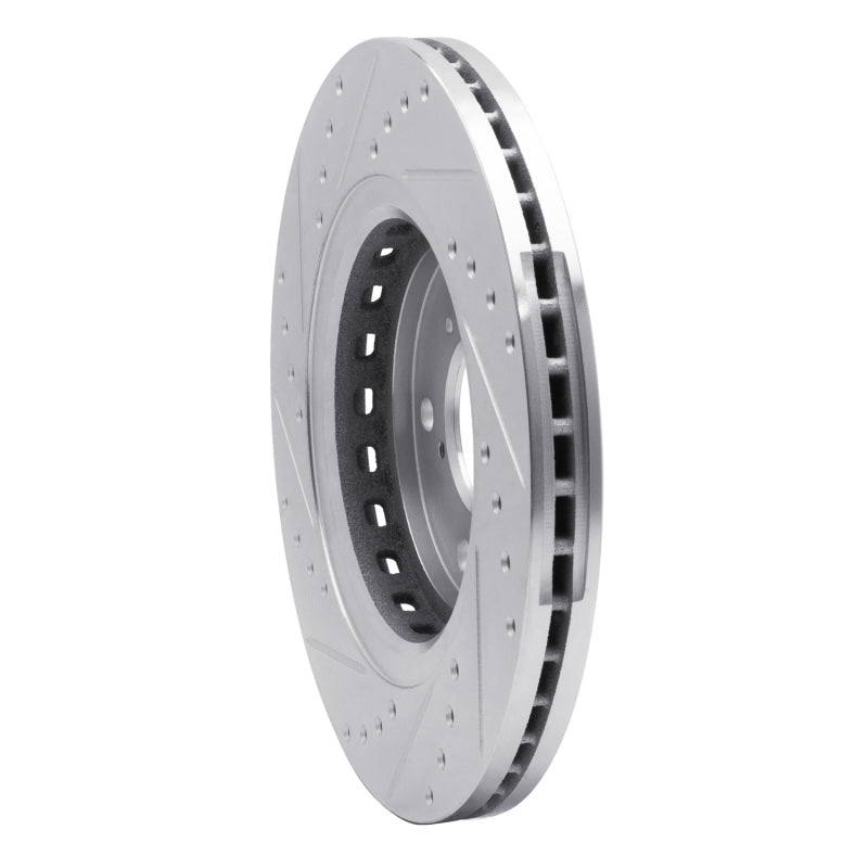 R1 Concepts R1 15-25 Acura MDX Front Right Drilled & Slotted Silver Brake Rotor