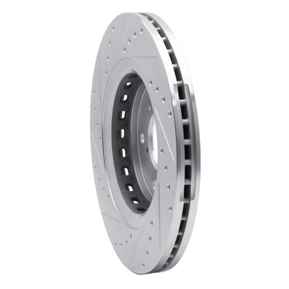 R1 Concepts R1 15-25 Acura MDX Front Right Drilled & Slotted Silver Brake Rotor