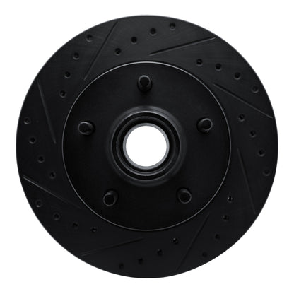 R1 Concepts R1 90-90 Cadillac BROUGHAM Front Left Drilled & Slotted Black Brake Rotor