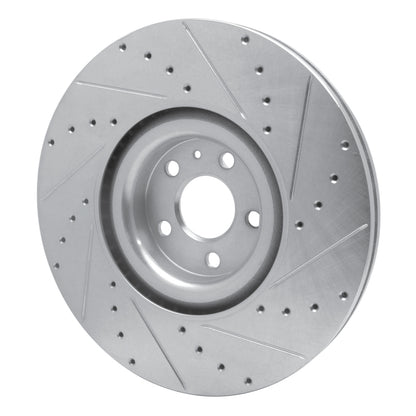 R1 Concepts R1 16-26 Volvo XC90 Front Left Drilled & Slotted Silver Brake Rotor