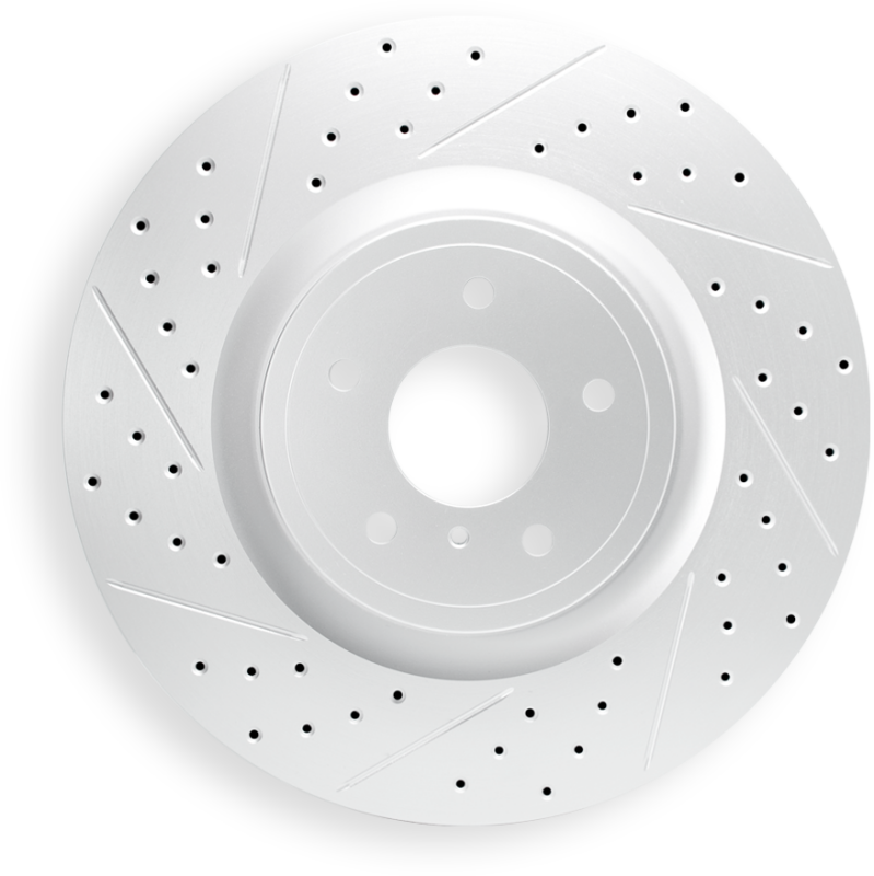 R1 Concepts R1 13-16 Lincoln Mkt Rear Right Drilled & Slotted Geo-Carbon Rotor