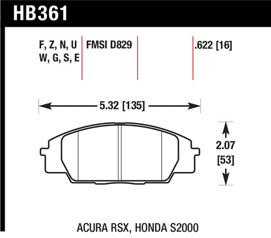 Hawk Performance Hawk 06+ Civic Si HP+ Street Front Brake Pads