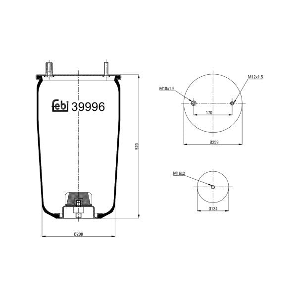 FEBI FE39996 Air Suspension Bellow