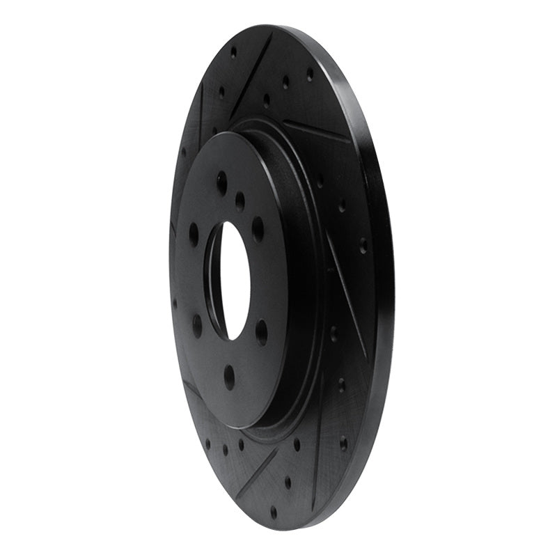 R1 Concepts R1 06-06 Buick TERRAZA Rear Left Drilled & Slotted Black Brake Rotor