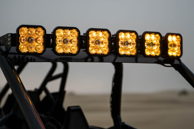 Diode Dynamics 20-Present Polaris RZR SS5 Sport CrossLink Roof - Yellow Combo Lightbar Kit