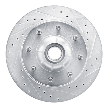 R1 Concepts R1 80-85 Ford F-250 2WD (Excl Super Duty) Front Right Drilled & Slotted Silver Brake Rotor