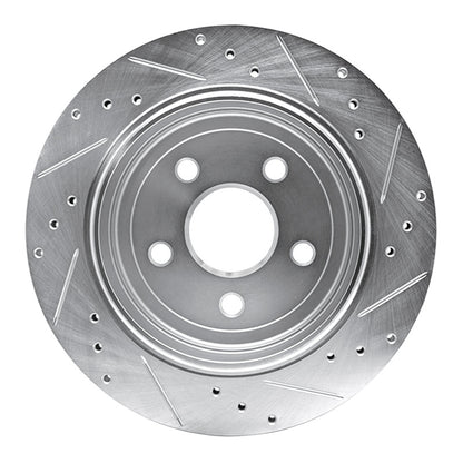 R1 Concepts R1 11-25 Dodge Durango Rear Left Drilled & Slotted Silver Brake Rotor