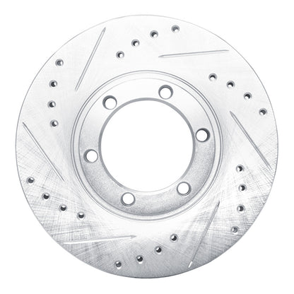 R1 Concepts R1 86-06 Chevrolet Luv Pickup (Mexico) Front Left Drilled & Slotted Silver Brake Rotor
