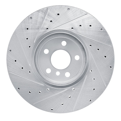 R1 Concepts R1 16-25 BMW 430I Left Front Drilled & Slotted Silver Brake Rotor