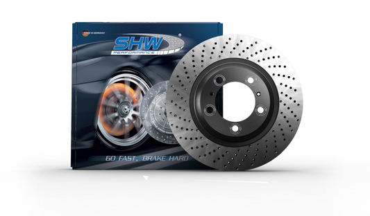 SHW Performance SHW 15-19 Porsche 911 Carrera4 GTS 3.0L w/o Ceramics Right Rear Drilled MB Brake Rotor (99135240402)