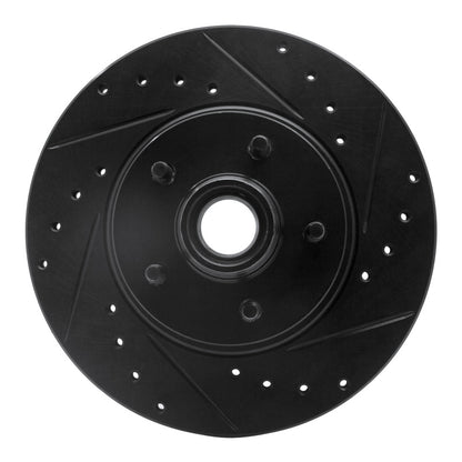 R1 Concepts R1 95-11 Ford Explorer Front Right Drilled & Slotted Black Brake Rotor