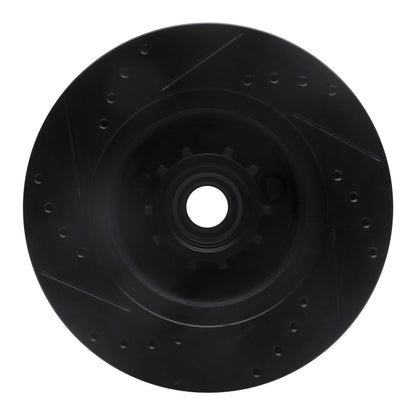 R1 Concepts R1 73-89 Chrysler CORDOBA Front Right Drilled & Slotted Black Brake Rotor